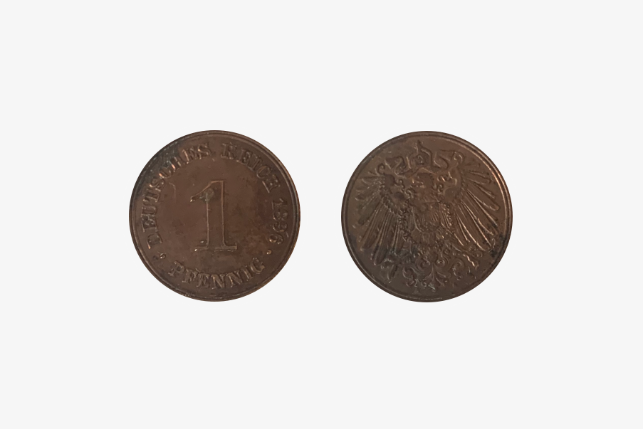 Pièce de 1 Pfennig de 1896.