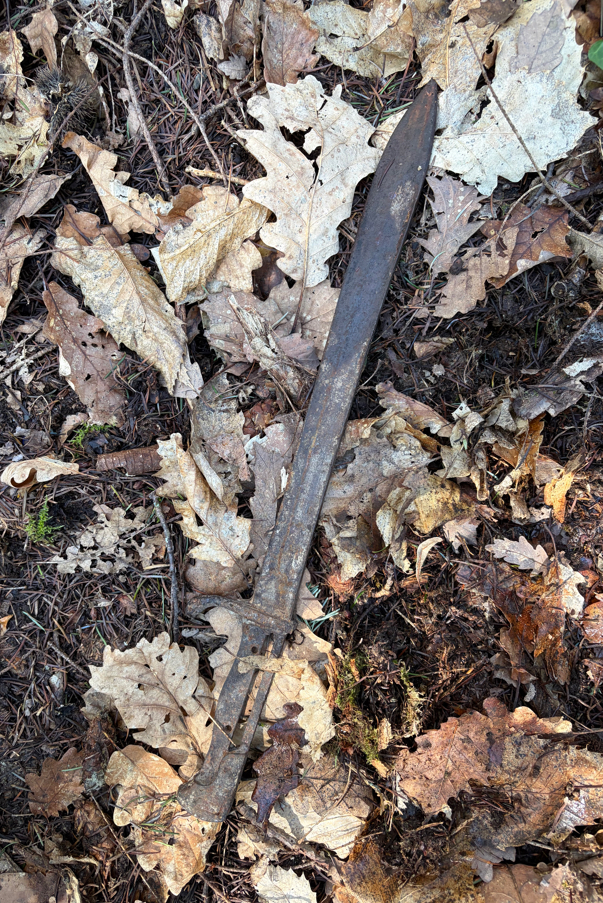 Baïonnette allemande de la Première Guerre mondiale retrouvée sur le champ de bataille du Sudel.